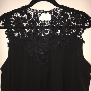 Shein 3xl Black Lace Shirt NWT